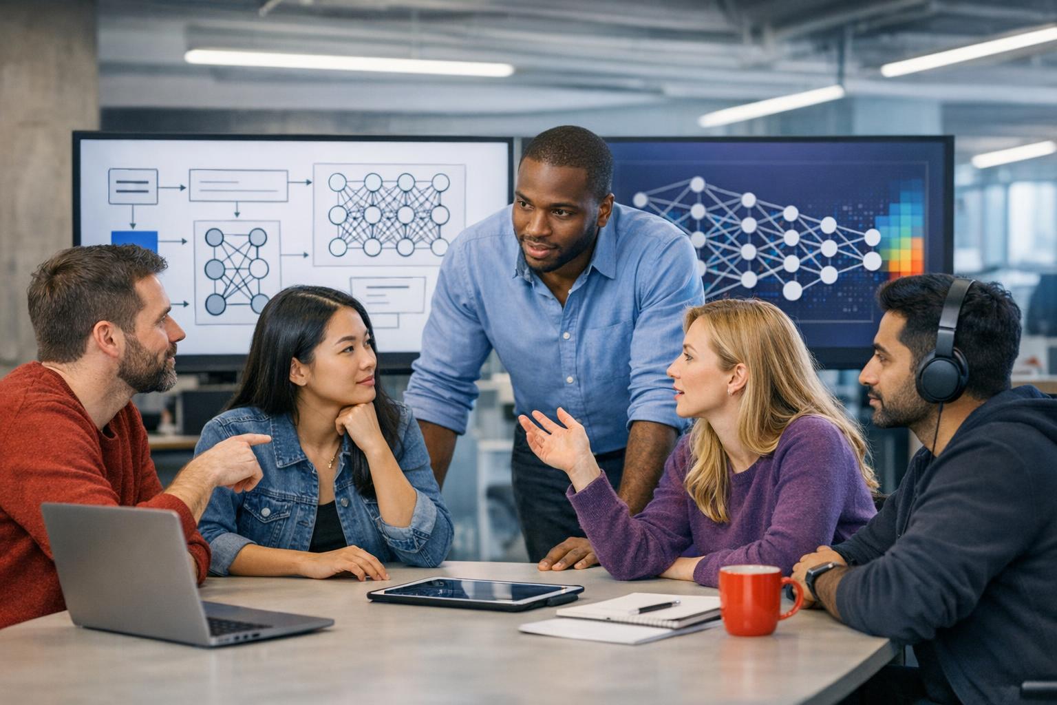 Technology hiring leaders reviewing AI skills demand across software, data, cloud, cybersecurity and product roles in the United States