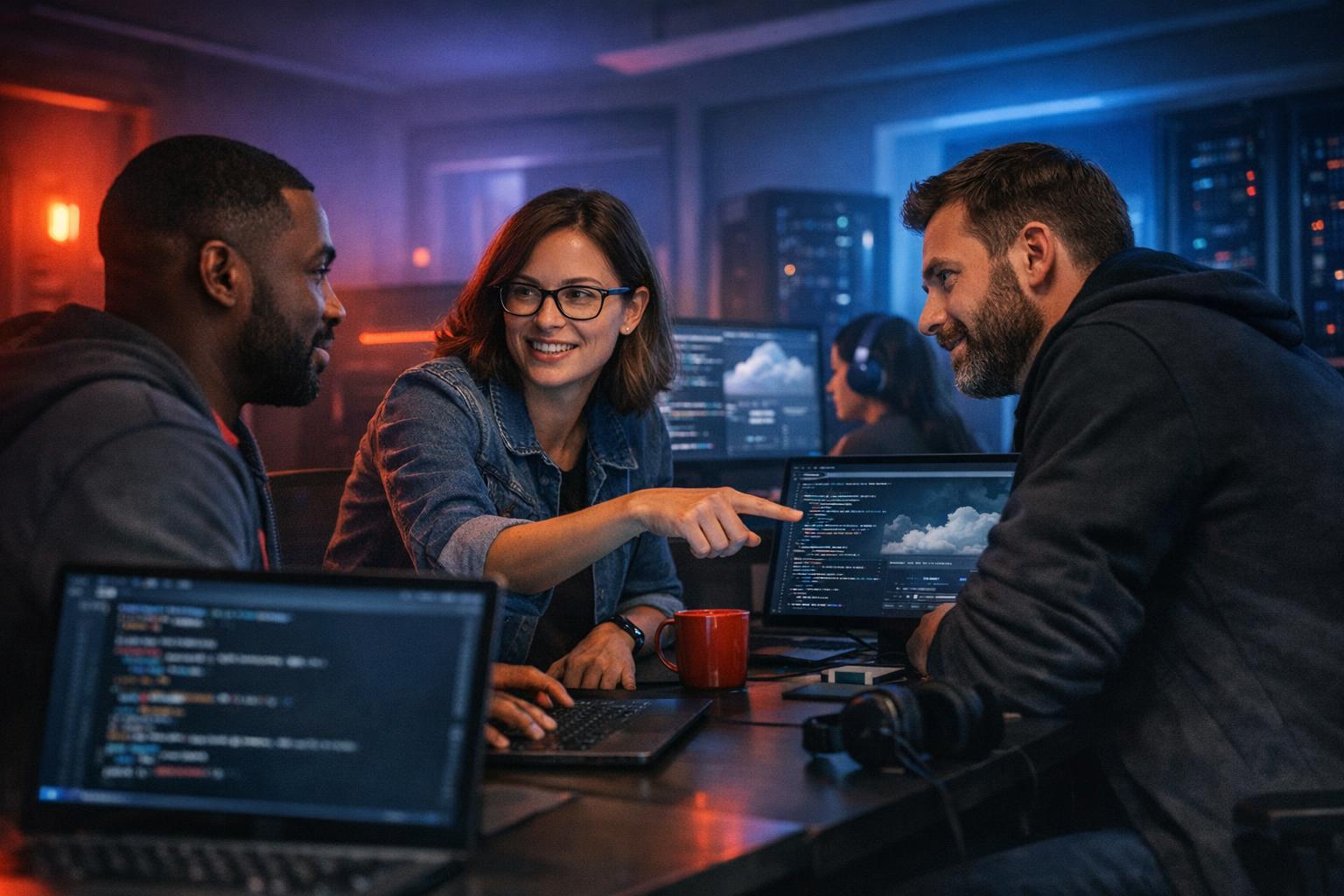 US technology hiring team planning cloud platform workforce needs across engineering, security and operations