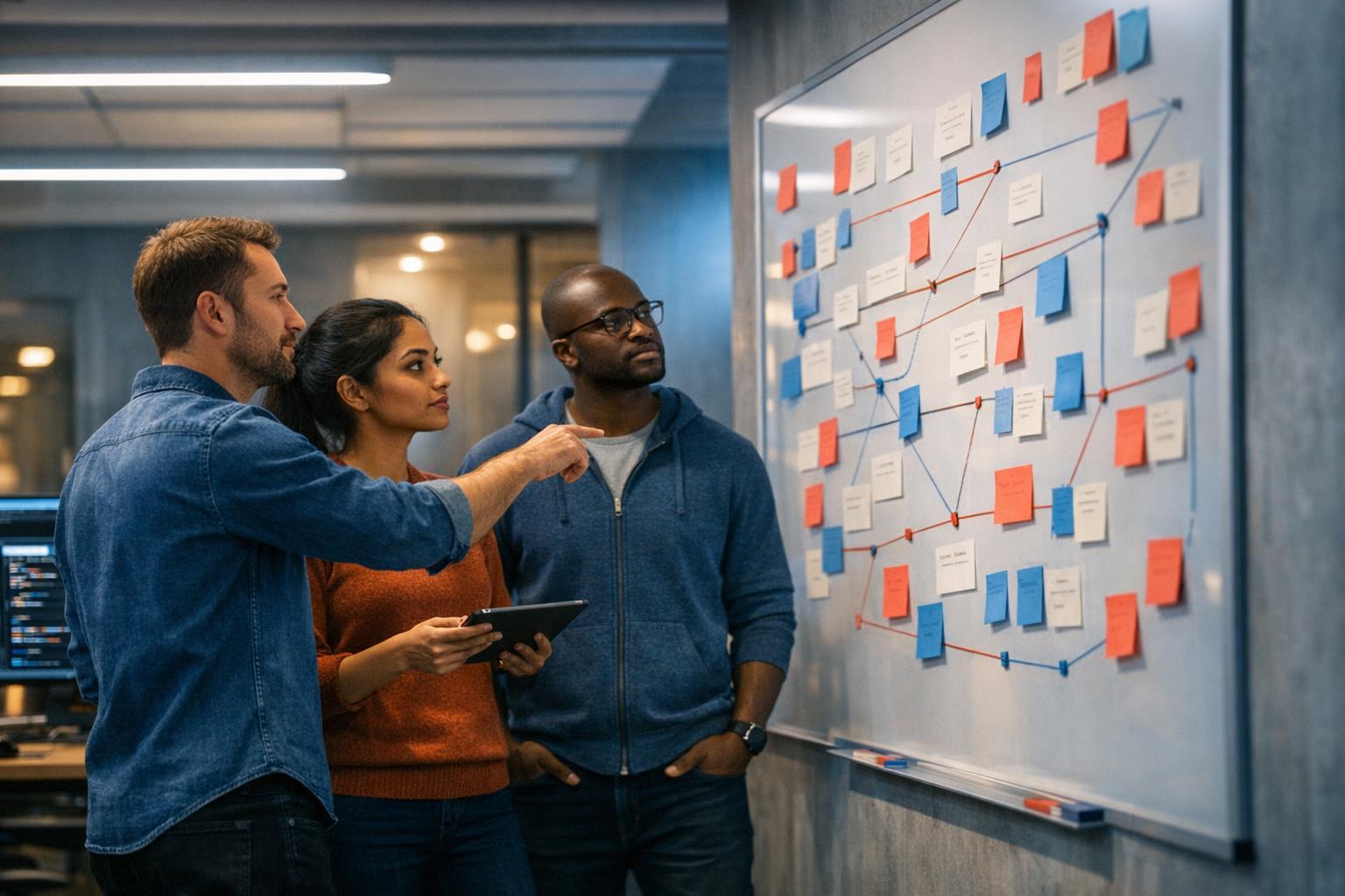 Workforce planning dashboard showing U.S. technology hiring trends across software, data, AI, cybersecurity, and product teams